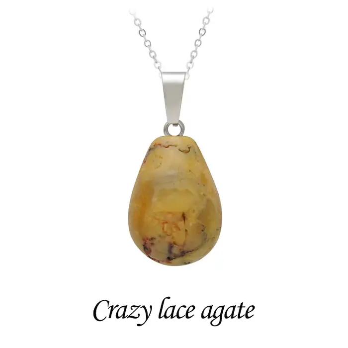 Collier en cristal de pierre naturelle pour femme
