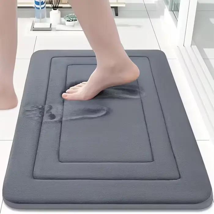 1 pièce à motif géométrique, doux et léger, accessoire de salle de bain respectueux de la peau, tapis de bain antidérapant, tapis de salle de bain lavable, adapté pour la zone de douche, l'entrée de l