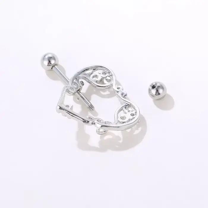 Anneau en zircone à la mode, artefact d'ongles, bijoux de perçage pour le corps, boucle d'oreille élégante, collier, bague, accessoires de mode