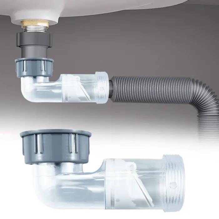 Système de tuyauterie de tuyau de vidange d'évier, multi-usage, étanche, pratique, Installation facile, empêche le reflux, remplacement, Tube de vidange de lavabo