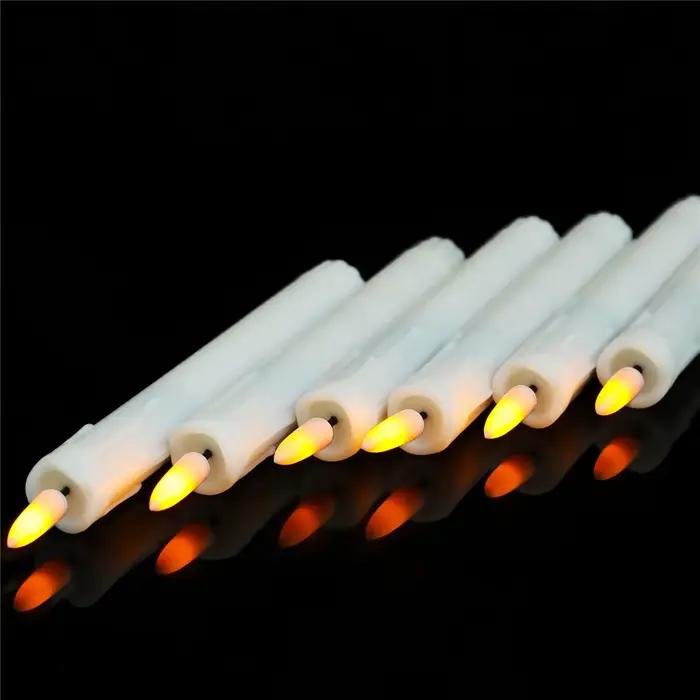 Paquet de 7 pouces de 3 bougies décoratives LED télécommandées, bougies de mariage électroniques sans flamme à piles avec minuterie