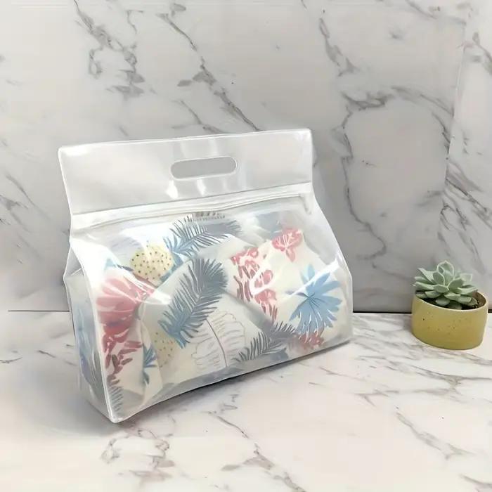 Sac de natation en PVC transparent avec séparation humide/sèche, pochette zippée pour la plage, la piscine, la gym, les voyages, organisateur portable pour maillots de bain et articles de toilette
