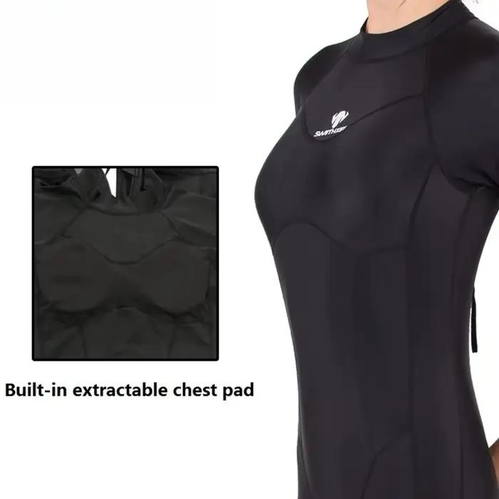 Maillot de bain une pièce pour femmes, conservateur, manches courtes, imperméable, séchage rapide, Boxer, grande taille