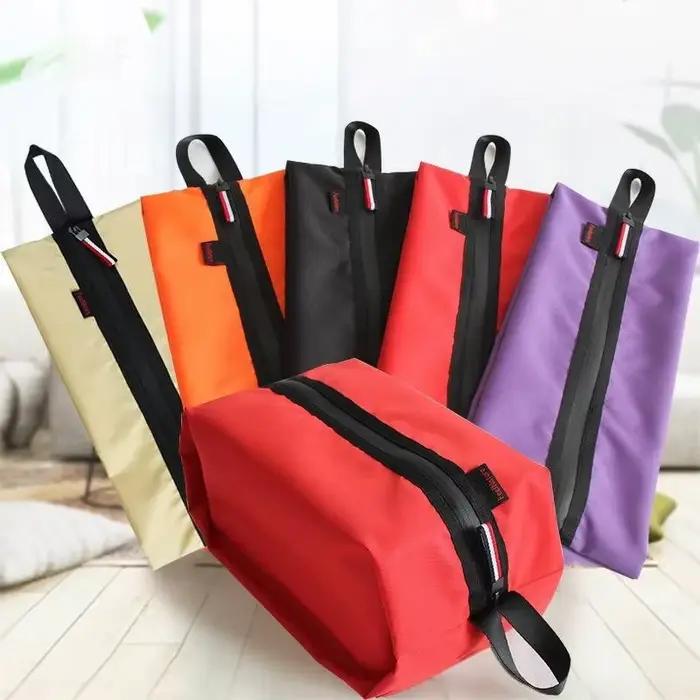 Pochette Portable pour vêtements de maison, organisateur de voyage, multifonction, étanche, garde-robe de rangement, anti-poussière avec fermeture éclair, sac de transport pour chaussures