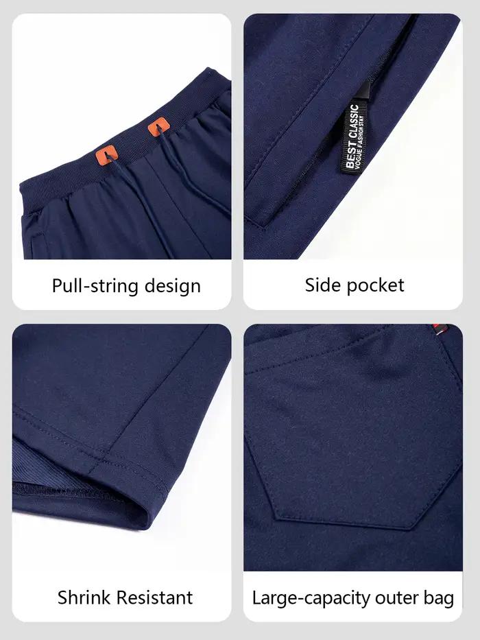 Shorts d'été pour hommes, bermudas décontractées, shorts de plage classiques pour hommes, vêtements noirs pour hommes