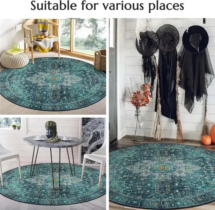 Tapis rond terre lune chambre canapé salon tapis de chevet tapis doux décoration de la maison salon café chaise tapis de sol