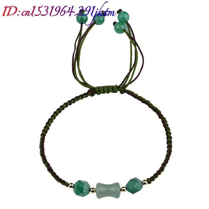 Bracelets en perles de jade naturel vert