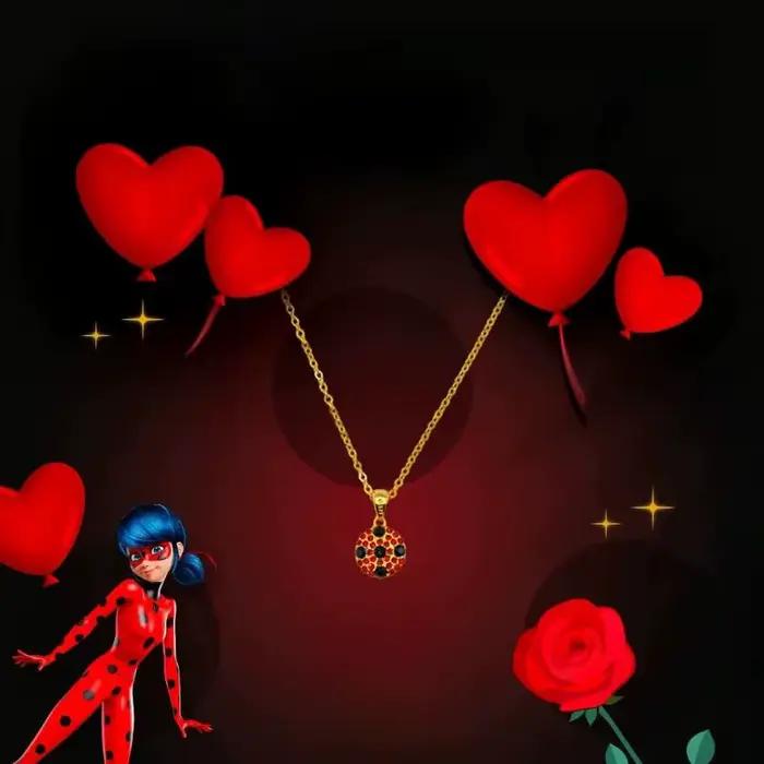 Coccinelle dame oreille collier pendentif Bracelet minorité conception originale Ins mode cadeau exquis pour les amis