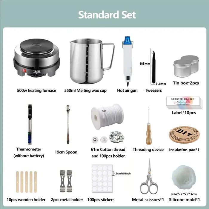 Ensemble d'outils de matériaux de fabrication de bougies parfumées