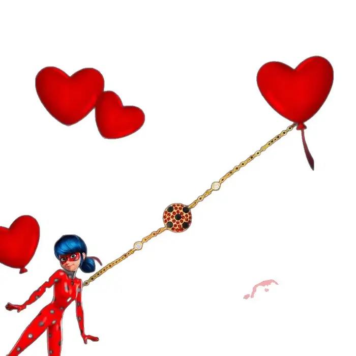 Coccinelle dame oreille collier pendentif Bracelet minorité conception originale Ins mode cadeau exquis pour les amis
