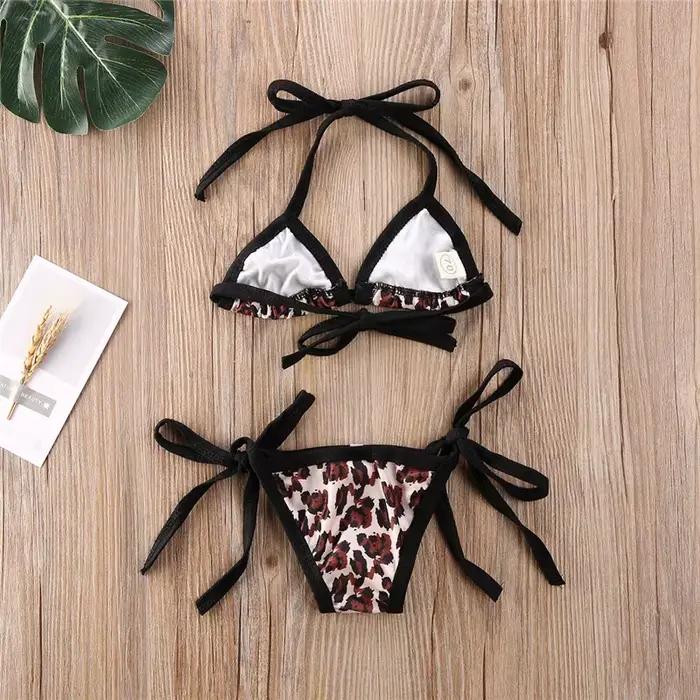 0-24 mois bébé filles maillots de bain imprimé léopard maillot de bain bikini pour les filles 2025 été infantile filles maillots de bain