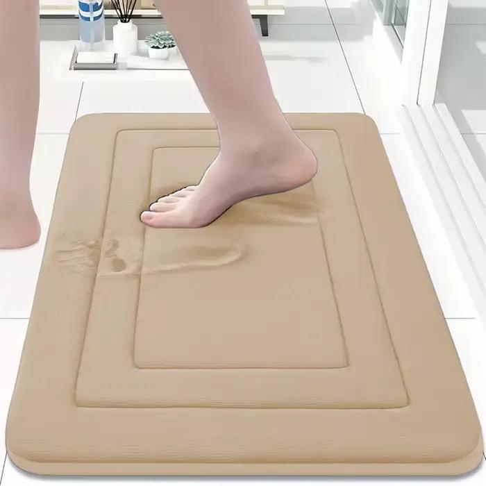 1 pièce à motif géométrique, doux et léger, accessoire de salle de bain respectueux de la peau, tapis de bain antidérapant, tapis de salle de bain lavable, adapté pour la zone de douche, l'entrée de l