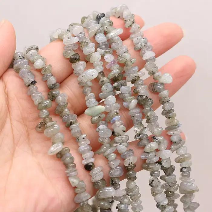 Perles irrégulières en pierre de Labradorite naturelle pour femmes