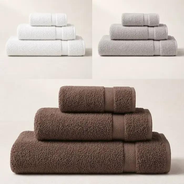 Ensemble de serviettes de bain de qualité hôtelière de luxe, 1/3 pièces, 700 GSM, ultra douces et très absorbantes, serviettes douces à séchage rapide pour la salle de bain