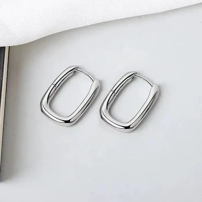 Boucles d'oreilles en argent Sterling 925 authentiques pour femmes, bijoux tendance, Vintage, minimaliste, accessoires de fête, cadeau de mariage