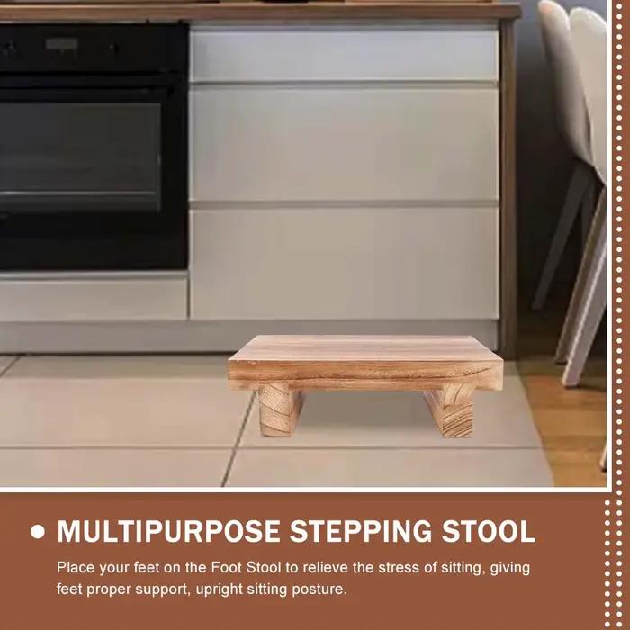 Tabouret marchepied en bois robuste pour chambre, salon, entrée – Soutien de sécurité et utilitaire domestique