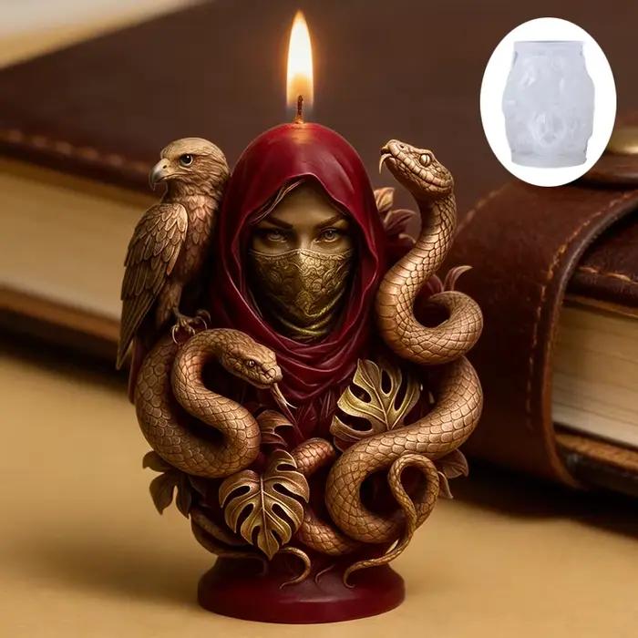 Le moule à bougie Serpent Aigle Sorcière est facile à démouler