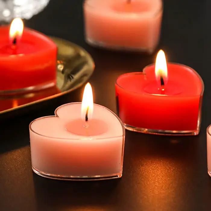 Bougies parfumées en forme de cœur