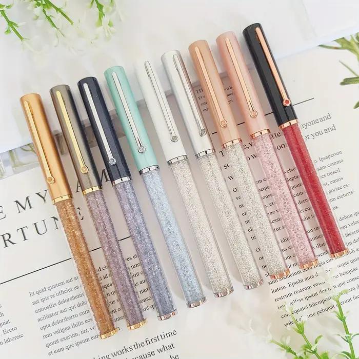 Stylo à bille en métal haut de gamme avec cristaux de diamant, stylo cadeau créatif, stylo publicitaire pour le bureau et les affaires