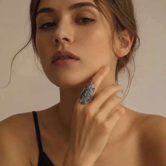 Bague Maori, ornement de tatouage culturel, ensembles de mariée, bijoux à la mode pour femmes et hommes, cadeau en argent Sterling 925