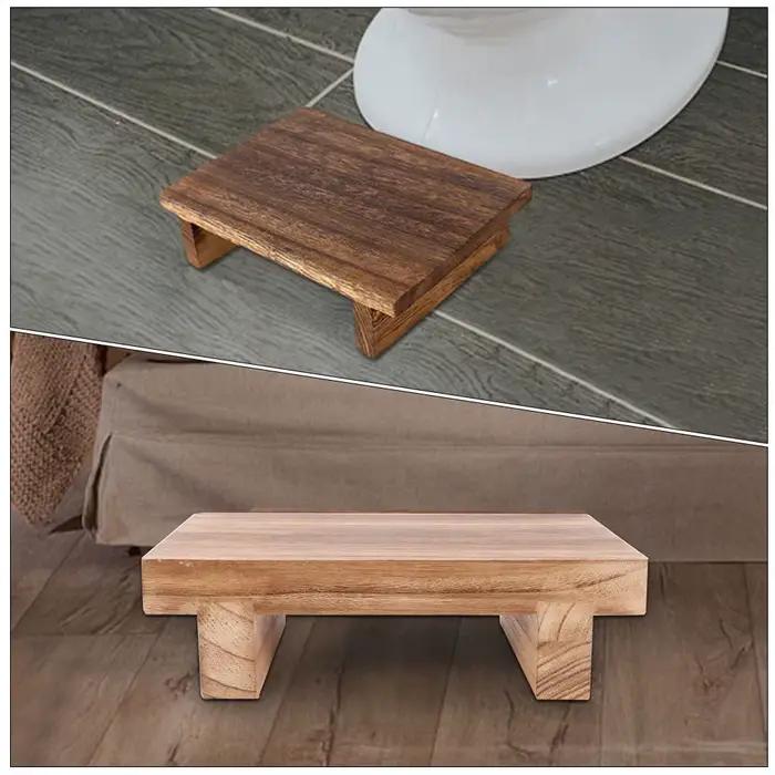 Tabouret marchepied en bois robuste pour chambre, salon, entrée – Soutien de sécurité et utilitaire domestique