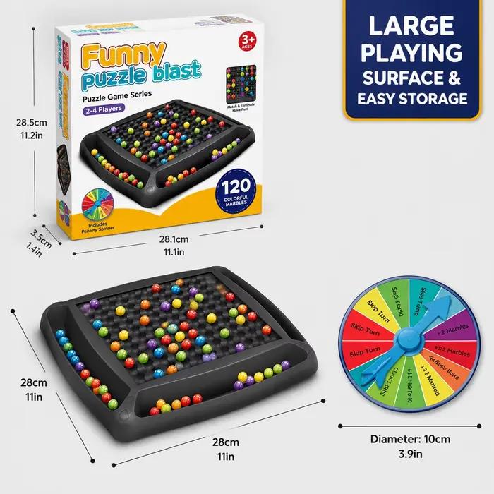 Jeu d'élimination des billes arc-en-ciel 2-4 joueurs, puzzle de correspondance de perles, jeu de société de réflexion logique pour enfants