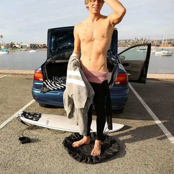 Sac de transport de natation, pochette à cordon, sac de rangement pour combinaison de plage, tapis à langer pour surfeurs, sac sec étanche pour plongée