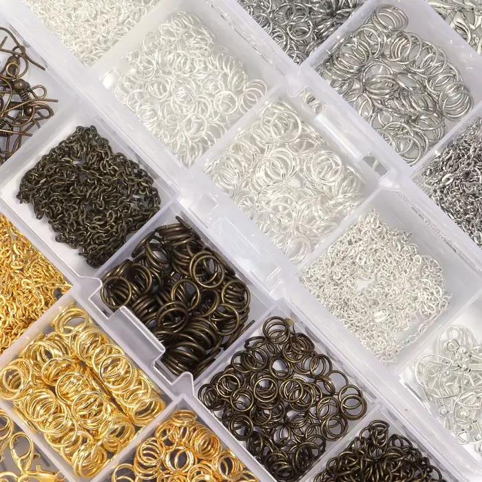 Ensembles d'accessoires de bijoux en acier inoxydable, boucles d'oreilles faites à la main bricolage, bracelet, collier, kits de bijoux exécutifs, 1 boîte