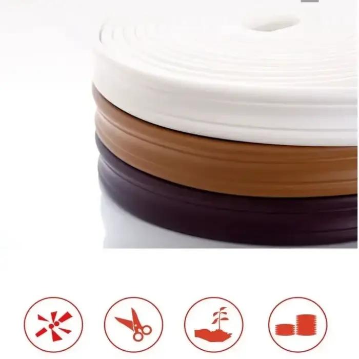 Moulure murale moderne 5M, bande décorative de protection des bords en NBR, étanche, auto-adhésive, pour plinthe de salle de bain