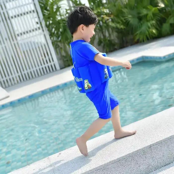 Maillot de bain flottant pour enfants, une pièce, pour bébés filles et garçons, tissu confortable et respirant