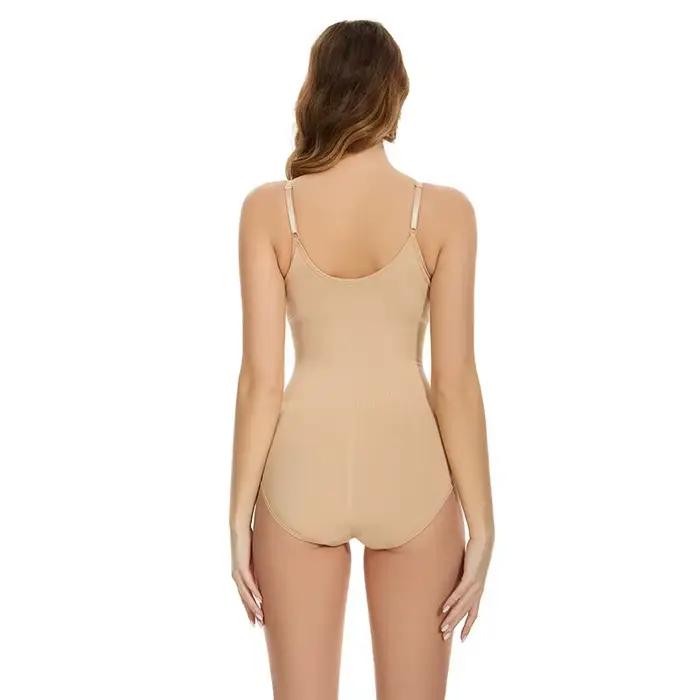 Body dos de beauté sans couture, amincissant et élastique pour le levage des fesses, maillot de bain de Yoga avec bouton d'entrejambe