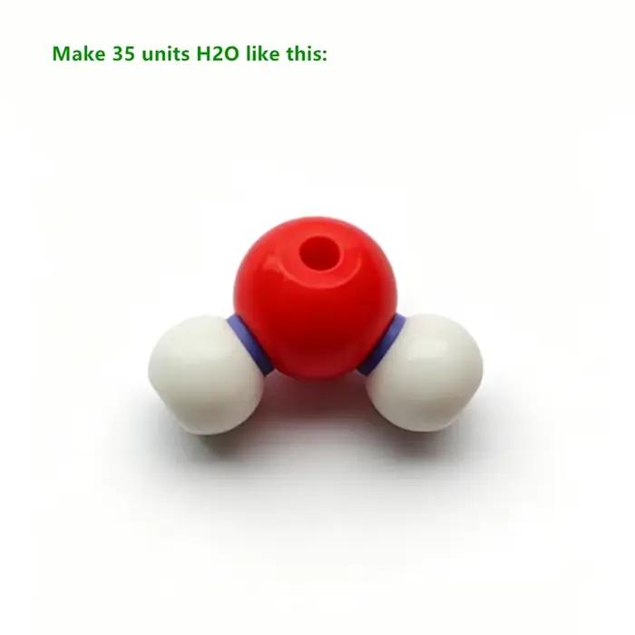 Modèle de structure cristalline de l'eau glacée H2O, kit de modèle de structure cristalline chimique, adapté à l'enseignement et à l'utilisation en laboratoire