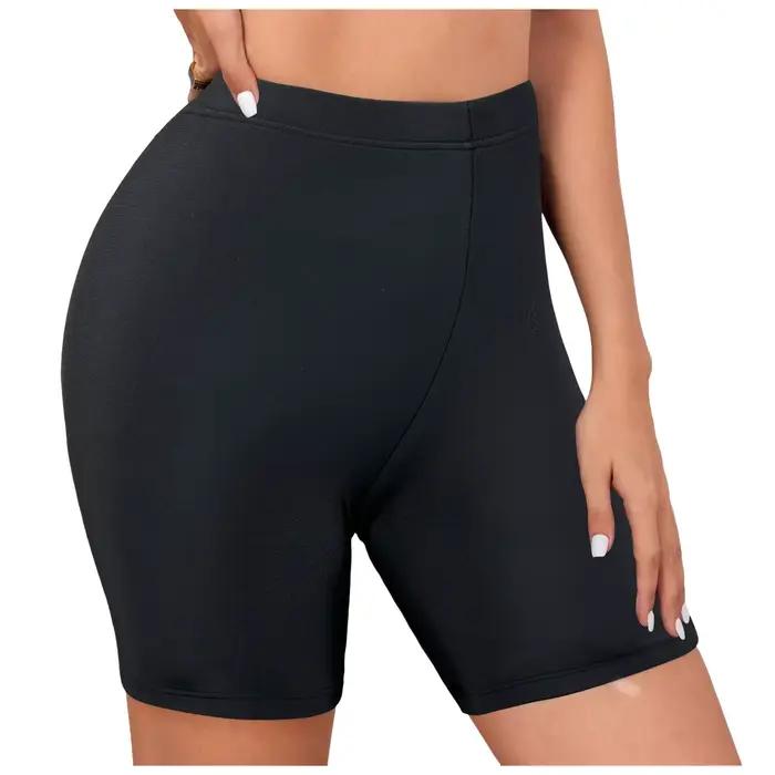 Short de bain grande taille pour femmes, long, sans couture, pour le surf, maillot de bain, bas de bikini, pantalon de plage, été