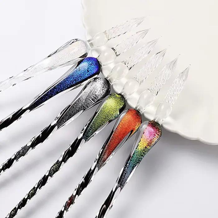 Stylo à plume en verre, stylo signature en cristal pour l'art, l'écriture, la décoration et les cadeaux d'affaires, stylo à encre pour la calligraphie