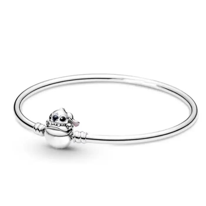 Disney Fashion Series – Bracelet à breloques créatif en argent pur 925%, citrouille, bonhomme de neige, le Roi Lion, pour femmes, bijoux fins originaux à faire soi-même