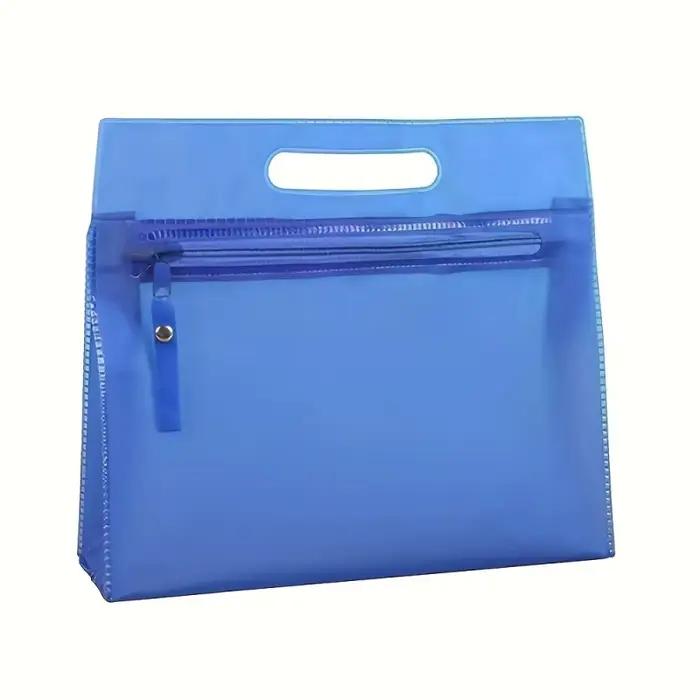 Sac étanche pour vêtements mouillés et secs, pochette transparente givrée en PVC pour maillot de bain, organiseur portable à fermeture éclair pour piscine, plage, salle de sport, voyage