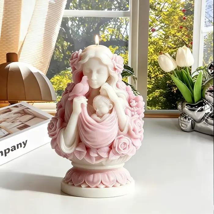 Moule à bougie en silicone 3D pour mère et enfant