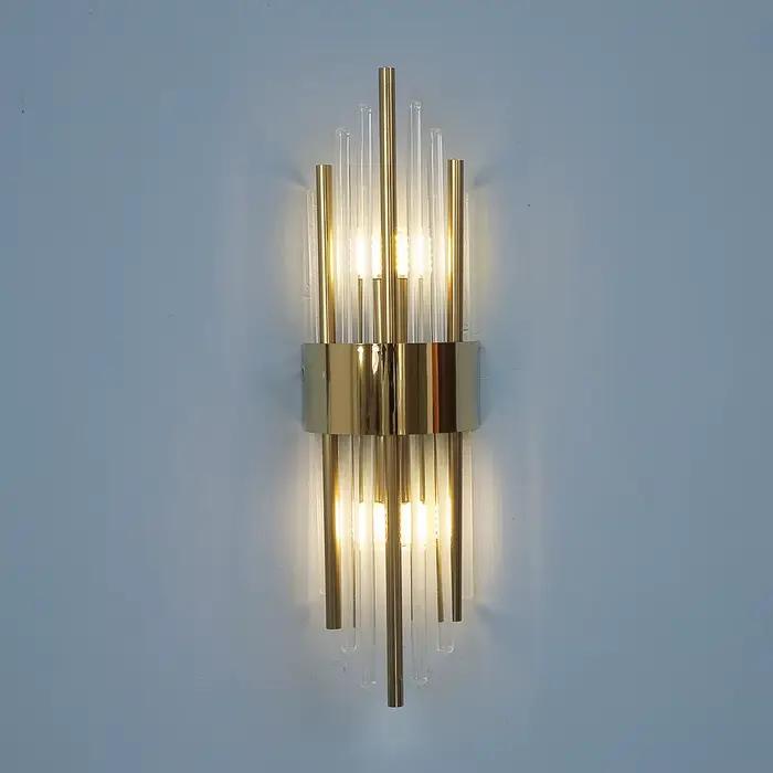 Applique murale de luxe en cristal, décoration pour salon, chambre à coucher, luminaires de chevet, arrière-plan TV