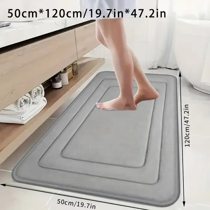 1 pièce à motif géométrique, doux et léger, accessoire de salle de bain respectueux de la peau, tapis de bain antidérapant, tapis de salle de bain lavable, adapté pour la zone de douche, l'entrée de l