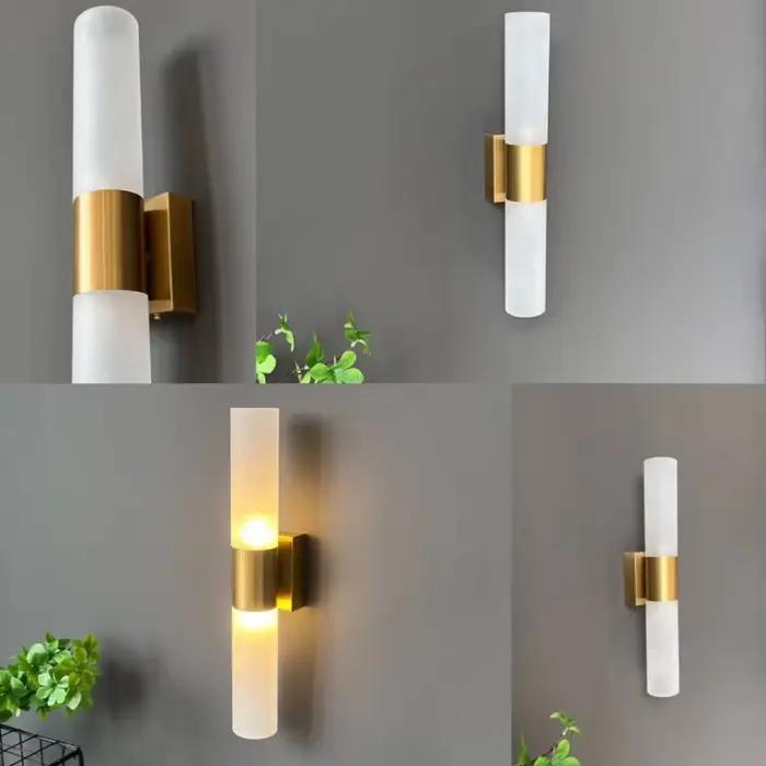 Lampe de mur LED moderne pour salle de bain chambre chevet miroir éclairage fond décoration lumières maison intérieure noir Chrome décor