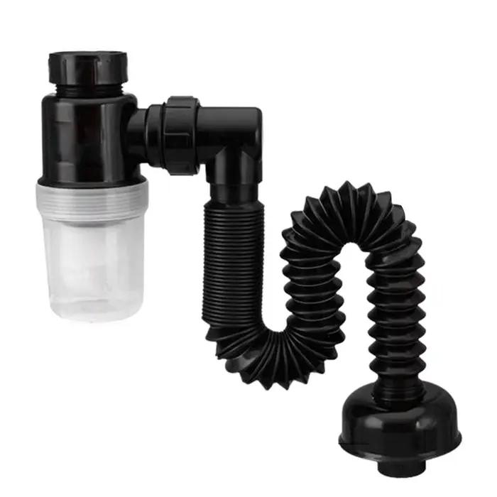 Siphon de lavabo désodorisant pour salle de bain, tuyau de vidange d'évier, tuyau de canalisation domestique