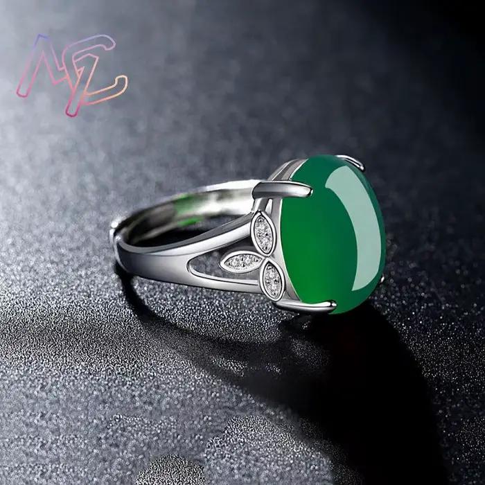 Anneaux de Jade naturel Talismans porte-bonheur
