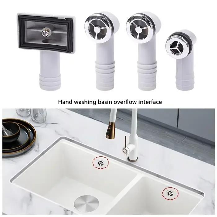 Couvercle de vidange de débordement circulaire pour lavabo de salle de bains, tête de débordement d'évier, lavabo, Interface ronde et carrée, pièces d'évier de cuisine