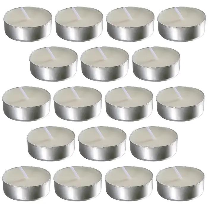 50 pièces petites bougies parfumées rondes bougie chauffe-plat de voyage sans bonbons