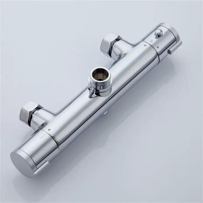 Robinet de douche thermostatique chromé pour baignoire, mitigeur thermostatique à double poignée, robinet de douche mural pour salle de bain