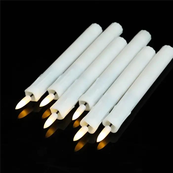 Paquet de 7 pouces de 3 bougies décoratives LED télécommandées, bougies de mariage électroniques sans flamme à piles avec minuterie