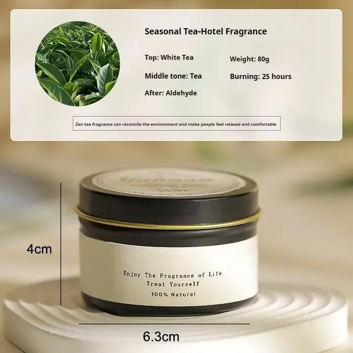 Bougies aromatiques parfumées de luxe en étain noir