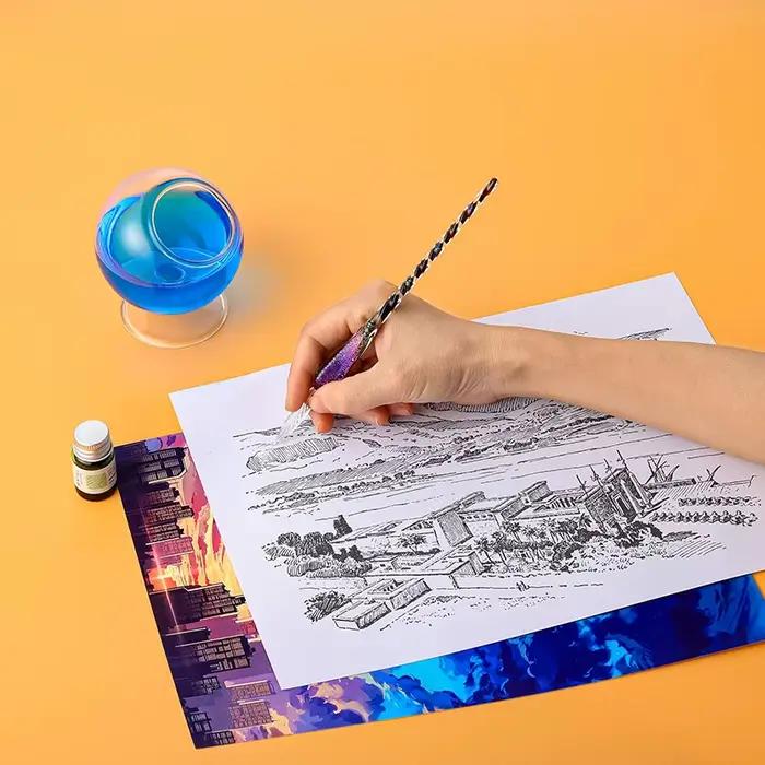 Stylo à plume en verre, stylo signature en cristal pour l'art, l'écriture, la décoration et les cadeaux d'affaires, stylo à encre pour la calligraphie