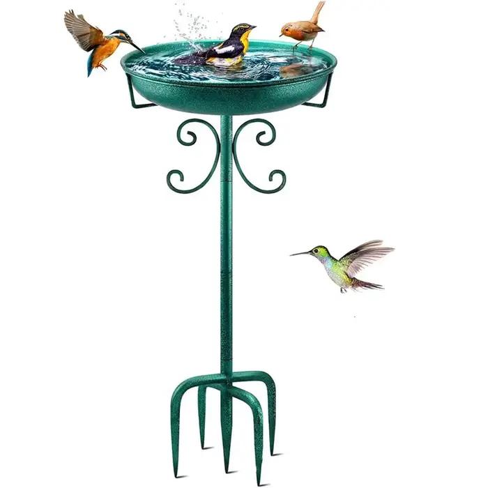 BSEVB-Baignoire et mangeoire pour oiseaux pour jardin, bain d'oiseaux autoportant pour extérieur, idéal pour la décoration de patio, de cour et de pelouse, base à 5 branches