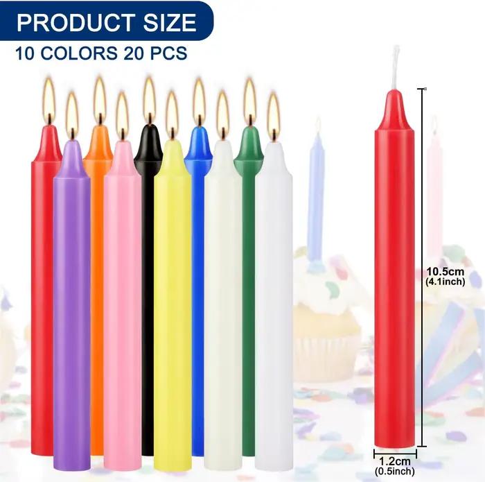 20 petites cires colorées